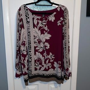 Floral & Animal Print Top